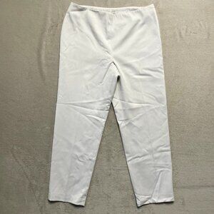 Talbots Pants Women 16 Heritage Beige Lined Crop Career Pockets Side Zip Trouser